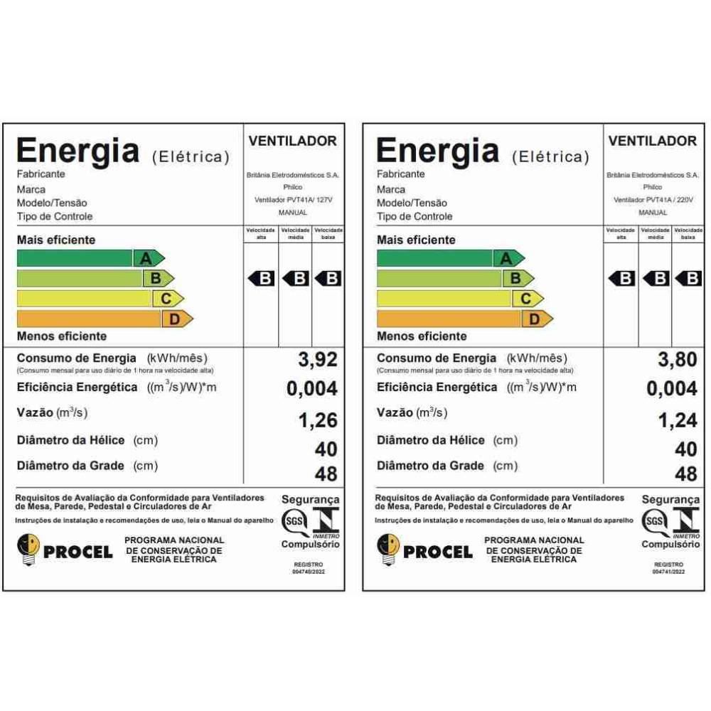 Ventilador Philco Tecnologia Maxx Force 40cm PVT41A