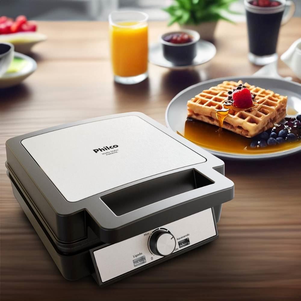 Waffle Maker Philco 5 Temperaturas 4 Waffles PWM04A