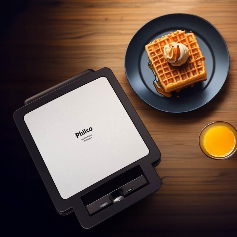 Waffle Maker Philco 5 Temperaturas 4 Waffles PWM04A