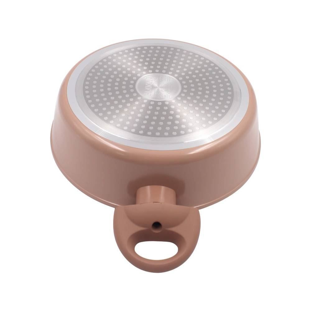 Wok Com Tampa De Vidro Malibu Casa 2,3 Litros - Moca Mousse