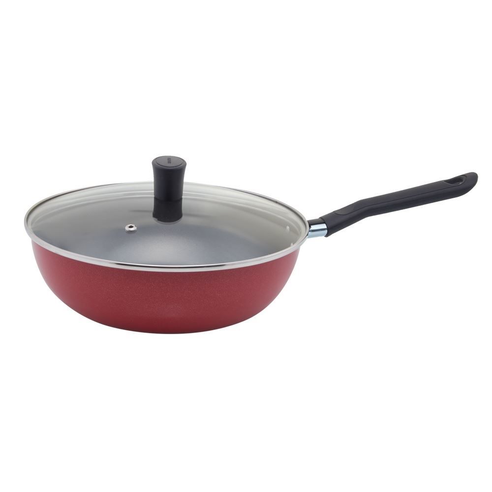 Wok Com Tampa Garlic Brinox 2,3L - Vermelho