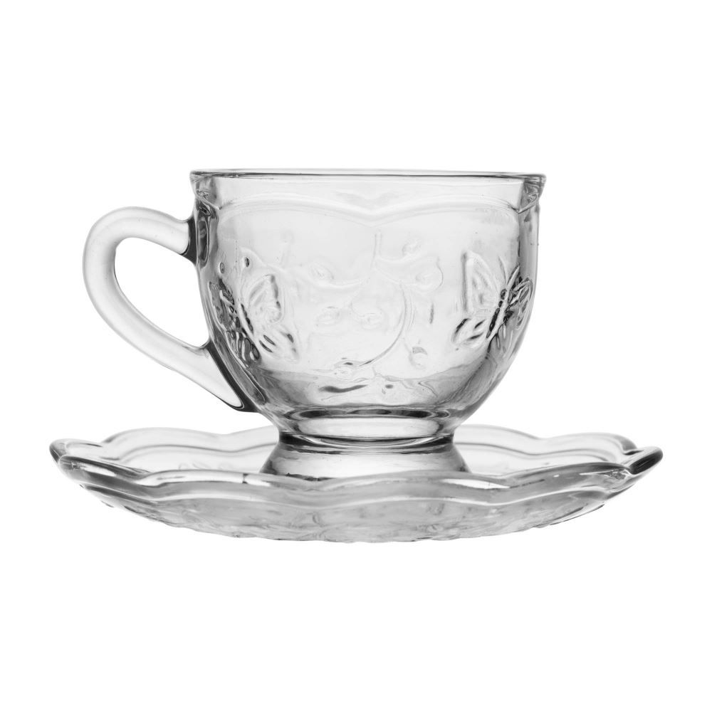 Xicara Café Com Pires New Butterfly 80Ml Lyor