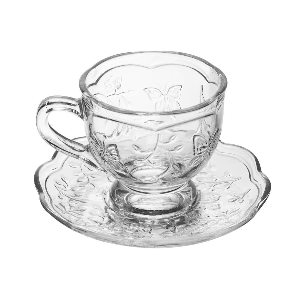 Xicara Chá Com Pires New Butterfly 180Ml Lyor