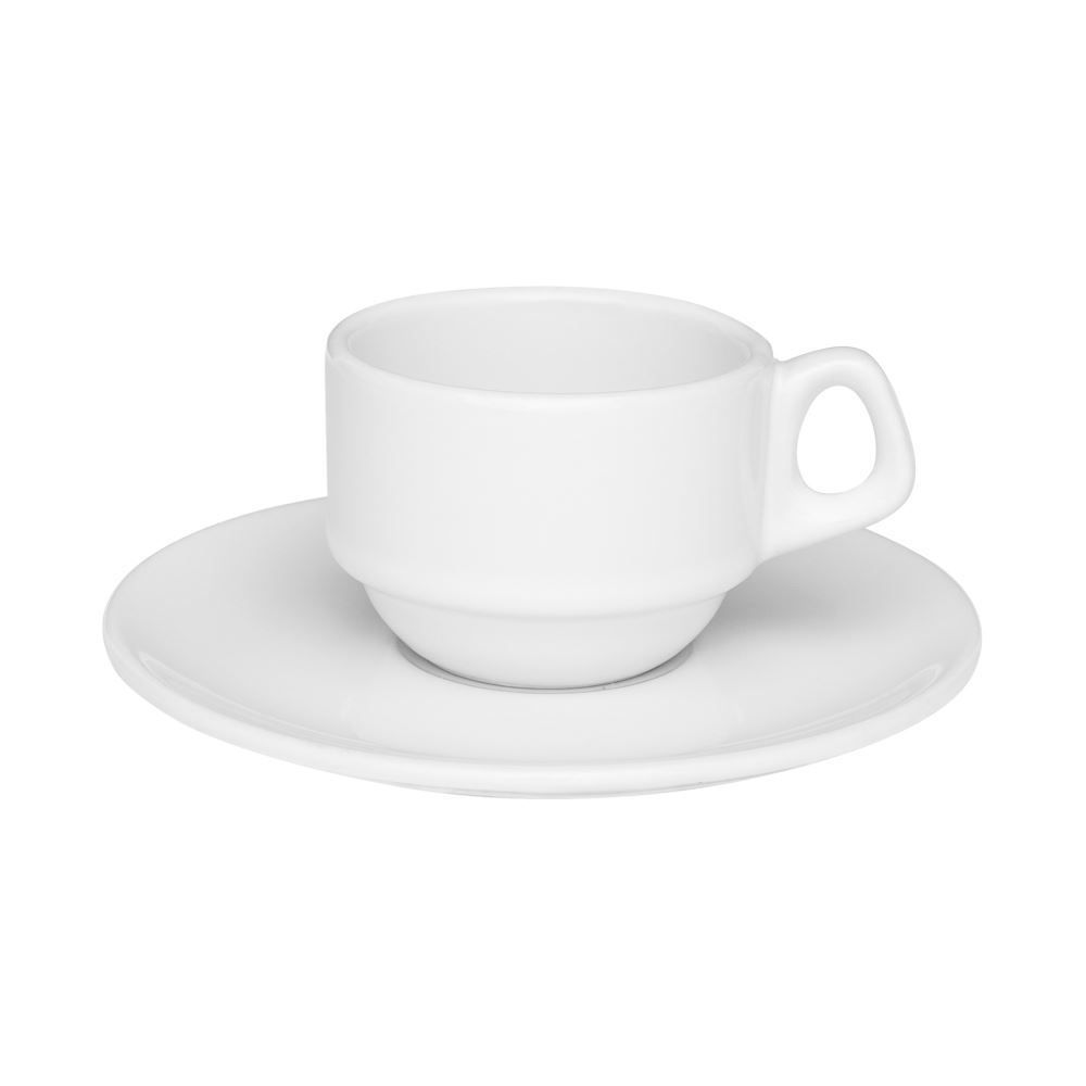Xícara Com Pires Hotel Oxford De Porcelana 75Ml  - Porcelana