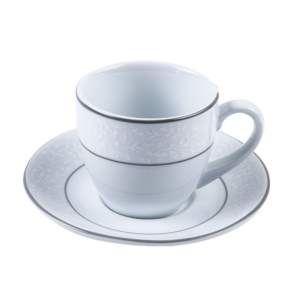 Xícara De Chá Com Pires De Porcelana Charlotte Schmidt - 230 ml