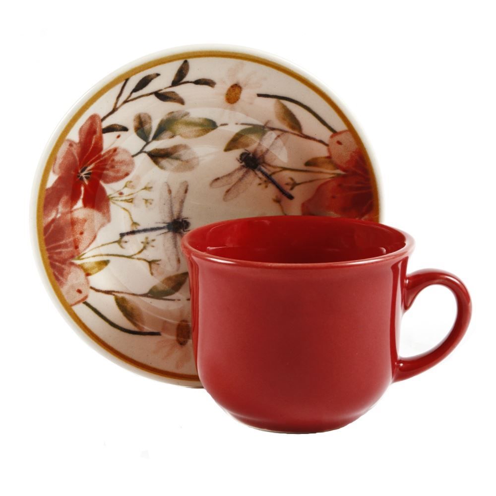 Xícara De Chá Com Pires Donna Anna 200Ml - Cerâmica