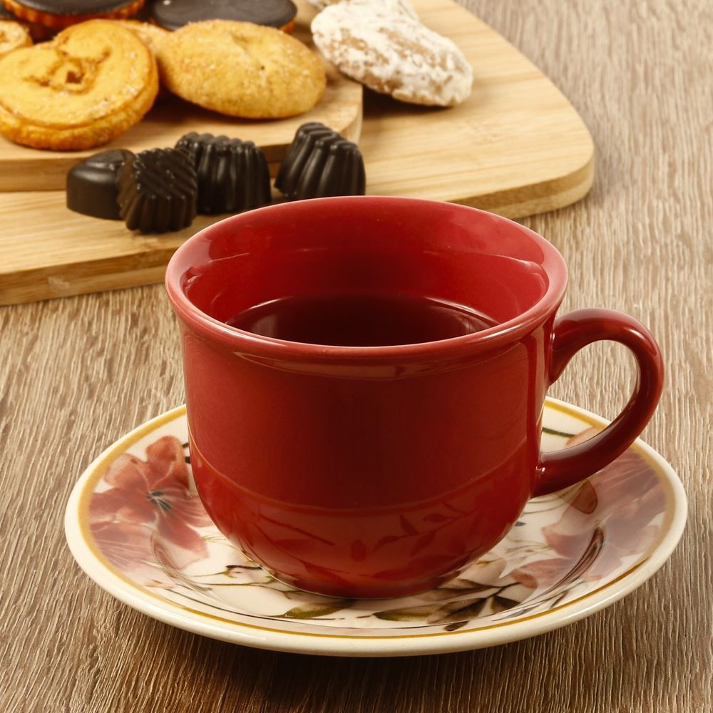 Xícara De Chá Com Pires Donna Anna 200Ml - Cerâmica