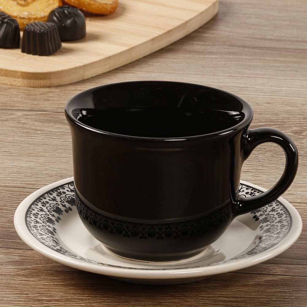 Xícara De Chá Com Pires Donna Renda 200Ml - Ceramica