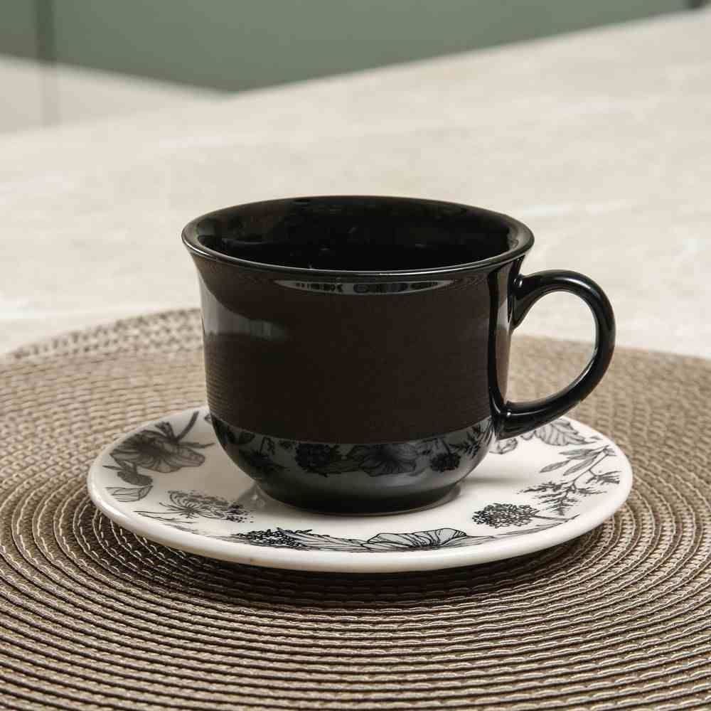 Xícara De Chá Com Pires Francis Biona Havan Casa 200Ml - Cerâmica