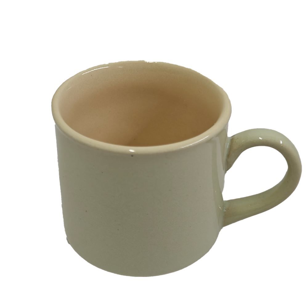 Xicara Para Café Em Cerâmica 90Ml Eucalipto/Off-White