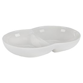 Petisqueira Duas Div Branco 14,6X22,4X4,4Cm - Branco