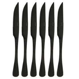 Jogo De Facas Para Churrasco Lyor Positano 23Cm 6 Peças - Preto