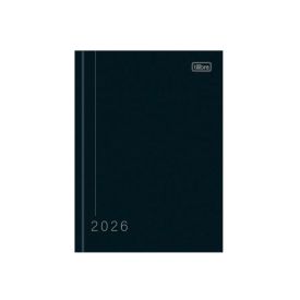 Agenda Costurada 2026 Pepper 160 Folhas Tilibra - Preto