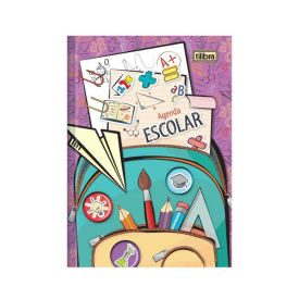 Agenda Costurada Escolar 96 Folhas Tilibra - Sortido