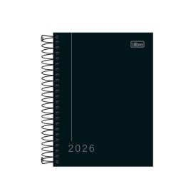 Agenda Espiral 2026 Pepper 160 Folhas Tilibra - Preto