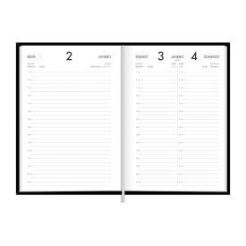 Agenda Costurada Executiva 2026 Napoli 176 Folhas Tilibra - Preto 