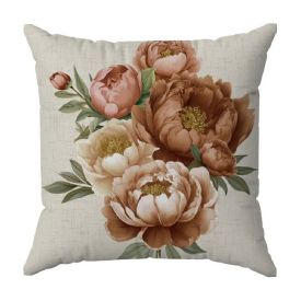 Almofada Decorativa 45X45 cm Estampada Havan Casa - Peônias Salmão