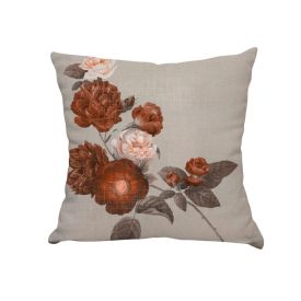 Almofada Para Sofá 45X45 Cm Havan Casa - Rosas Ocre