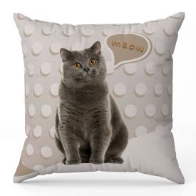 Almofada Decorativa Pets Havan Casa - Gato Cinza