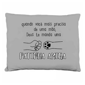 Almofada Funny 35X45 cm Animais Havan Casa - Cinza Patinha 