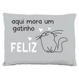 Almofada Funny Animais 35X45 cm Havan Casa - Cinza Feliz