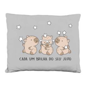 Almofada Funny Capivara 35X45 cm Havan Casa - Cinza Brilha