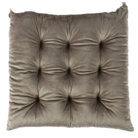 Assento Futton 42X42 cm Veludo Italiano Havan Casa - Taupe