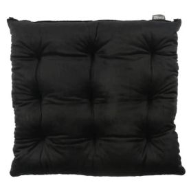 Assento Futton 42X42 cm Veludo Italiano Havan Casa - Preto