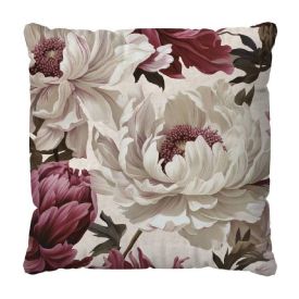 Almofada Veludo 48X48 Cm Estampada Havan Casa - Begônia Fúcsia