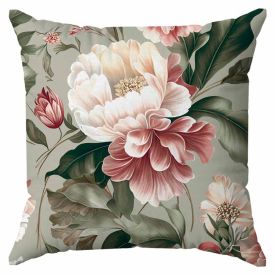 Almofada Veludo 48X48cm Estampada Havan Casa - Jardim Suave