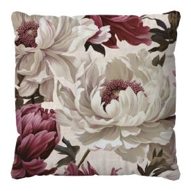 Almofada Veludo 48X48cm Estampada Havan Casa - Begônia Fúcsia
