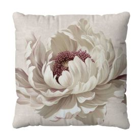 Almofada Veludo 48X48cm Estampada Havan Casa - Begônia Off