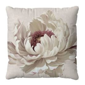 Almofada Veludo 48X48 cm Estampada Havan Casa - Begônia Off