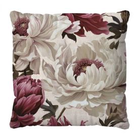 Almofada Veludo 48X48 cm Estampada Havan Casa - Begônia Fúcsia