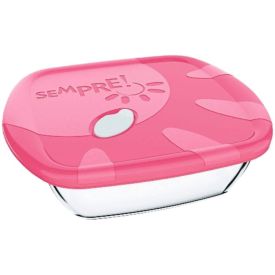 Assadeira De Vidro Com Tampa Quadrada 730Ml Sempre Nadir - Sortido