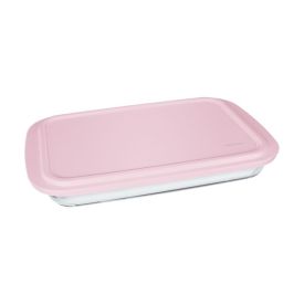 Assadeira Retangular Com Tampa Nadir 2,9 Litros - Rosa