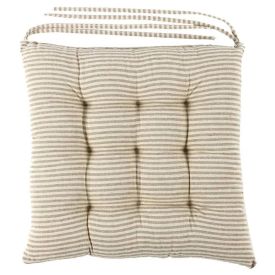 Assento Futton 40X40cm Havan Casa - Listras Taupe