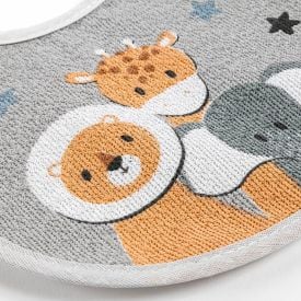 Babador Infantil Estampado Com Forro Havan Baby - Safari