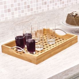 Bandeja De Bambu Com Alças Havan Casa - 43cm