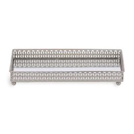 Bandeja Retangular Espelhada Prata Mart 24Cm - PRATA