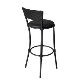 Banqueta Alta De Ferro 94 Cm Famais  - Preto