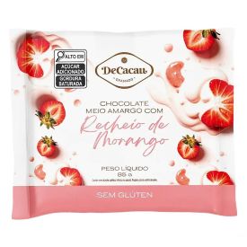 Barra Trufada Meio Amargo com Morangos - 85g