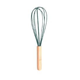 Batedor Fouet De Silicone Com Cabo De Bambu Havan Casa - Verde Floresta