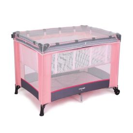 Berço Fit Portátil  0 Meses A 15 Kg Desmontável Voyage - Rosa Geo