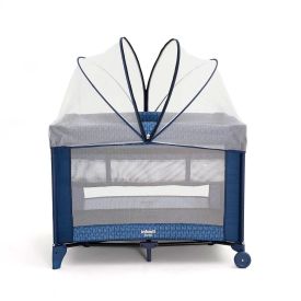 Berço Portátill Hello Infanti - Azul Trama