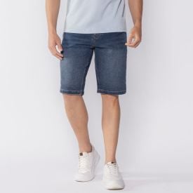 Bermuda Masculina Jeans Tradicional Marc Alain Azul Escuro