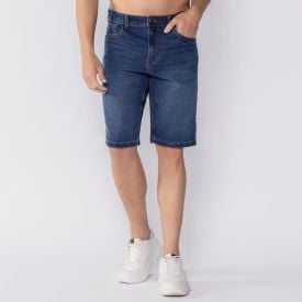 Bermuda Masculina Jeans Tradicional Marc Alain Azul Escuro