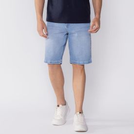Bermuda Masculina Jeans Tradicional Marc Alain Azul Claro