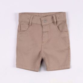 Bermuda Sarja Infantil Menino 1 a 3 Anos Yoyo Kids Bege