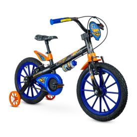 Bicicleta Infantil Aro 16 Hot Wheels Nathor - Azul